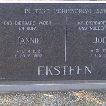 EKSTEEN Jannie 1912-1992 &amp; Joey 1911-1979