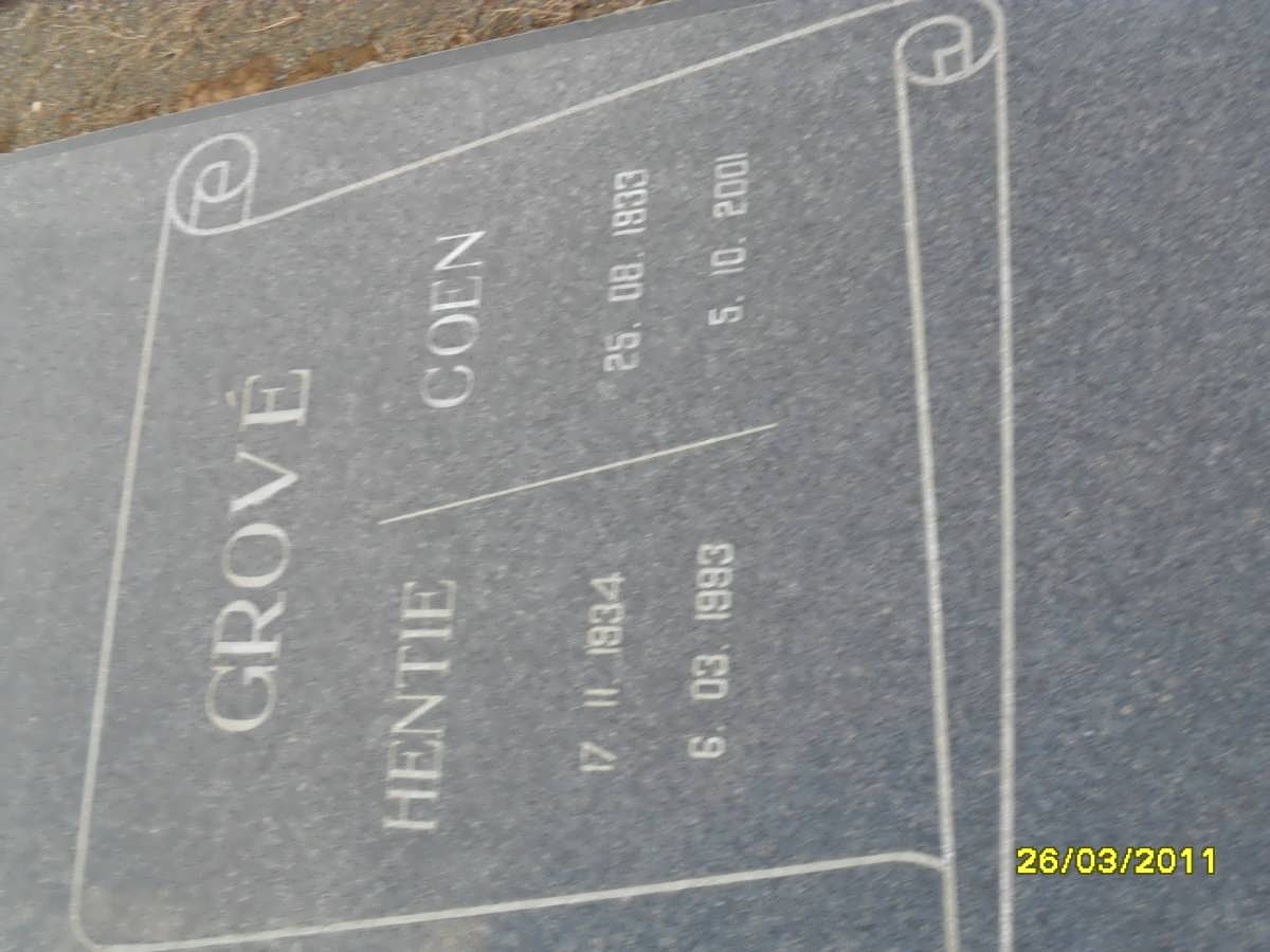 GROVÉ Coen 1933-2001 & Hentie 1934-1993