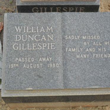 GILLESPIE William Duncan -1980