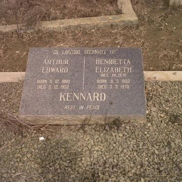 KENNARD Arthur Edward 1880-1952 &amp; Henrietta Elizabeth HILDER 1882-1970