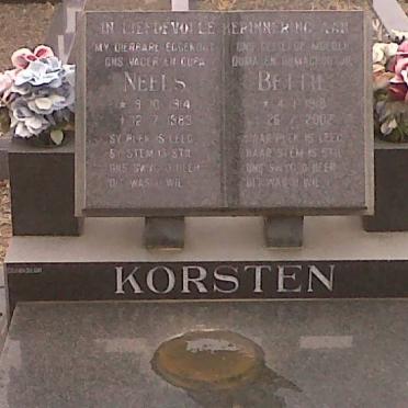 KORSTEN Neels 1914-1983 &amp; Bettie 1918-2002