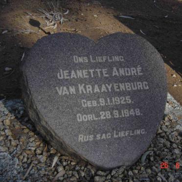 KRAAYENBURG Jeanette André, van 1925-1948