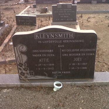 KLEYNSMITH Attie 1918-1992 &amp; Joey 1917-1981
