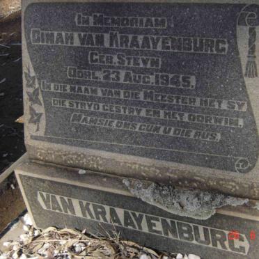 KRAAYENBURG Dinah, van nee STEYN -1945