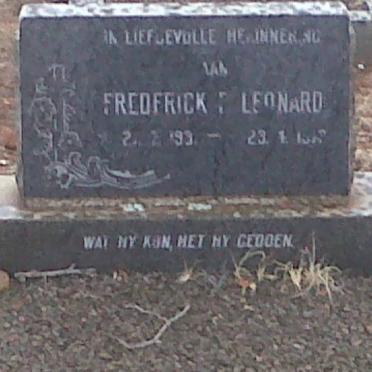 LEONARD Frederick ? 19??-19??