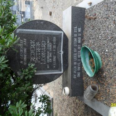 LEONARD Frederik Petrus 1962-1991