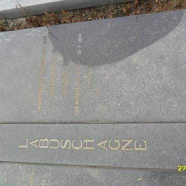 LABUSCHAGNE Jacobus Johannes 1915-1984 &amp; Susanna BEUKES 1919-2004
