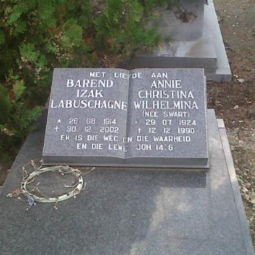 LABUSCHAGNE Barend Izak 1914-2002 &amp; Annie Christina Wilhelmina SWART 1924-1990