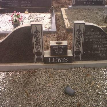 LEWIS Willemina H. nee BROOKS 1948-1974