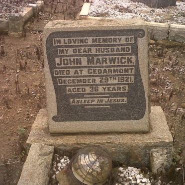 MARWICK John -1921