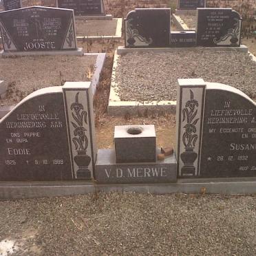MERWE Eddie, v.d. 1925 -1989 &amp; Susanna J. 1932-1975