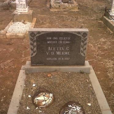 MERWE Aletta C., v.d. -1937