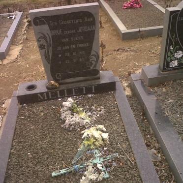 MELLETT Dirkie born JORDAAN 1945-1987