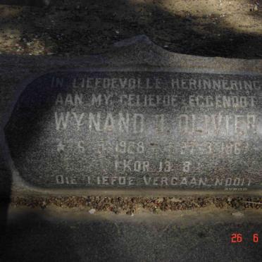 OLIVIER Wynand D. 1928-1967