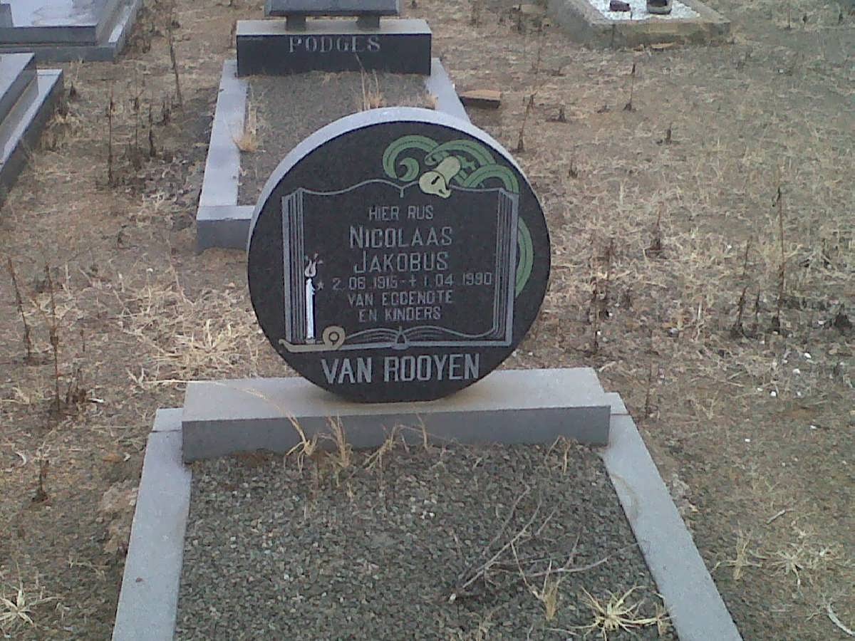 ROOYEN Nicolaas Jakobus, van 1915-1990