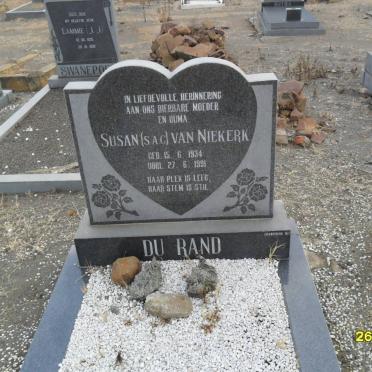 RAND S.A.C., du nee VAN NIEKERK 1934-1991
