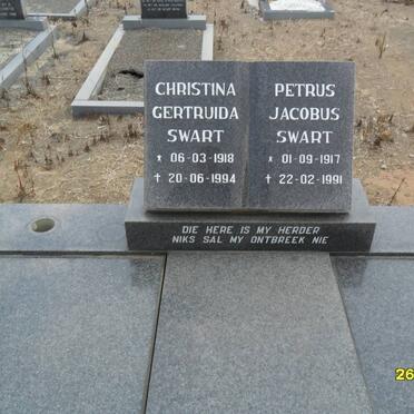 SWART Petrus Jacobus 1917-1991 &amp; Christina Gertruida 1918-1994