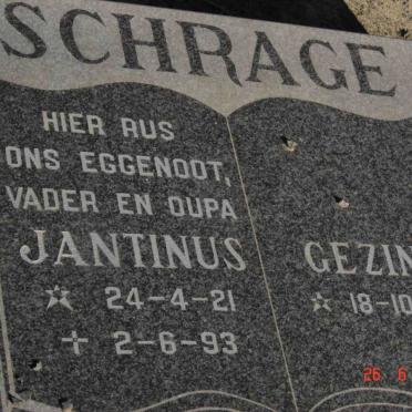 SCHRAGE Jantinus 1921-1993 &amp; Gezina 1922-