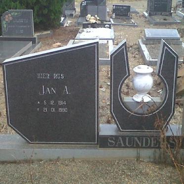 SAUNDERS Jan A. 1914-1990 &amp; Johanna C. 1919-