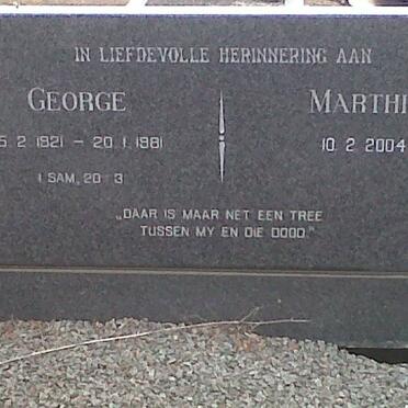 SIMON George 1921-1981 &amp; Marthie -2004