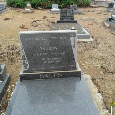 SALES Anthony 1910-1982