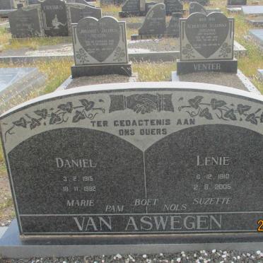 ASWEGEN Daniel, van 1915-1982 &amp; Lenie 1910-2005
