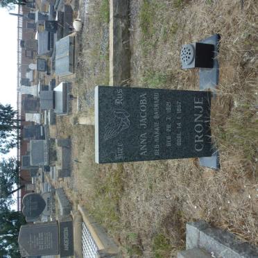 CRONJE Anna Jacoba nee BARNARD 1921-1957