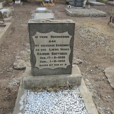 HATTINGH Hansie 1898-1942