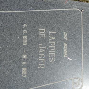 JAGER Lappies, de 1920-1987