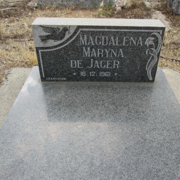 JAGER Magdalena Maryna, de 1961-1961