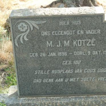 KOTZÉ M.J.M. 1896-1959