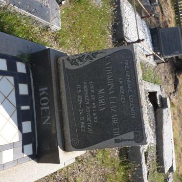 KOEN Catharina Elizabeth Maria formerly POTGIETER nee DE VILLIERS 1895-1963
