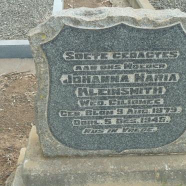 KLEINSMITH Johanna Maria formerly GILIOMEE nee BLOM 1879-1945