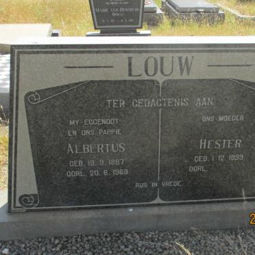 LOUW Albertus 1887-1969 &amp; Hester 1899-