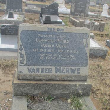 MERWE Gerhardus Petrus, van der 1904-1951