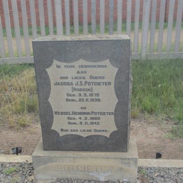 POTGIETER Wessel Hendrik 1865-1942 & Jacoba J.S. ROBSON 1875-1938