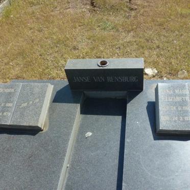 RENSBURG Hendrik, Janse van 1893-1975 & Anna Maria Elizabeth 1900-1978