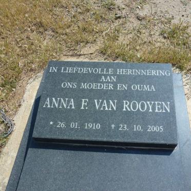 ROOYEN Anna F., van 1910-2005