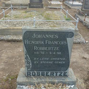 ROBBERTZE Johannes Hendrik Francois 1872-1950