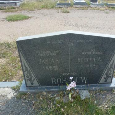 ROSSOUW A.S. 1928-1991 & Hester A. 1938-