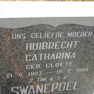 SWANEPOEL Huibrecht Catharina nee CLOETE 1903-1994