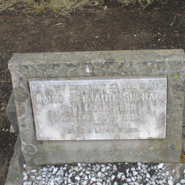 SNYMAN David Benjamin 1860-1931