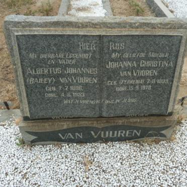 VUUREN Albertus Johannes, van 1896-1953 &amp; Johanna Christina FERREIRA 1898-1976