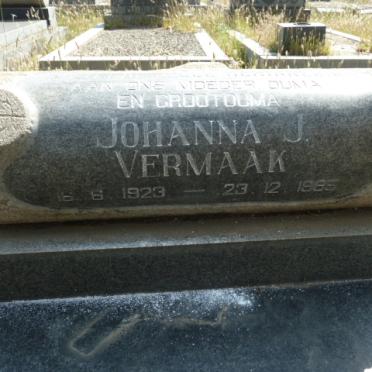 VERMAAK Johanna J. 1923-1985
