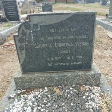 WESSELS Cornelia Christina nee CRAIG 1908-1958