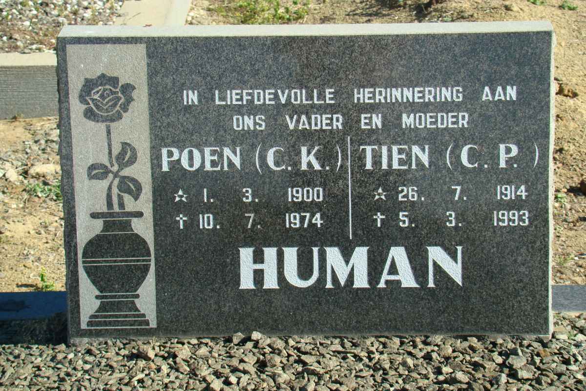 HUMAN C.K. 1900-1974 &amp; C.P. 1914-1993