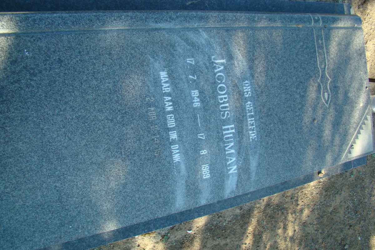 HUMAN Jacobus 1946-1989