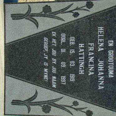 HATTINGH Helena Johanna Francina 1919-1997
