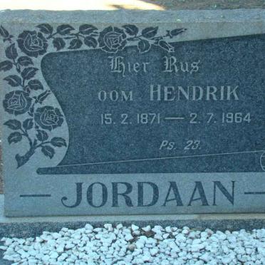 JORDAAN Hendrik 1871-1964