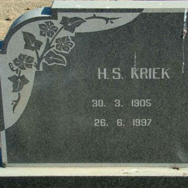 KRIEK H.S. 1905-1997